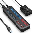 Divisor USB 3.0 Hub Wenter de 11 portas com 7 dados e 4 carregamentos