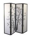 Divisória de quarto ORE Furniture International de 4 painéis de bambu