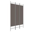 Divisória de quarto vidaXL, 3 painéis, ferro antracite, poliéster, tecido