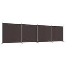 Divisória de quarto VidaXL em tecido marrom com estrutura de ferro 274,8x70,9cm Divisória de quarto VidaXL em tecido marrom com estrutura de ferro 274,8x70,9cm