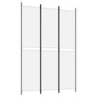 Divisória de quarto vidaXL Modern com 3 painéis de tecido branco 150x220cm