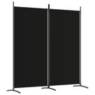 Divisória de quarto vidaXL Modern de 2 painéis preta 68,9x70,9cm Poliéster