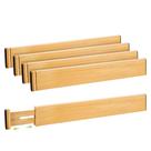 Divisória para Gaveta Fyvva em Bambu Ajustável 43-56 cm, 4 Unidades