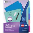 Divisórias Avery Durable Plastic 5-Tab Write & Erase Big Tab Divisórias Avery Durable Plastic 5-Tab Write & Erase Big Tab