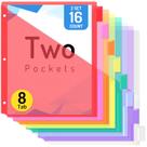 Divisórias Binder Forvencer de 16 unidades com 2 bolsos, 8 abas x2