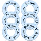Divisórias de armário de bebês Pro Goleem Blue para berçário, 6 peças