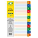 Divisórias De Fichário Coloridas Plásticas 12uni Index12 Acp