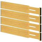 Divisórias de gaveta BESHOF Bamboo ajustáveis 30-43 cm, pacote com 4 unidades, bege