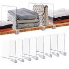 Divisórias de prateleira JOY DECOR, acrílico transparente, pacote com 8 unidades Divisórias de prateleira JOY DECOR, acrílico transparente, pacote com 8 unidades