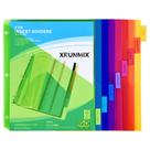 Divisórias para fichário XRUNMIX com 8 abas e 8 cores, com bolsos