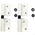 Dobradiça 02 Abas Linha30 Porta Alúminio Dob751 2pçs Branco