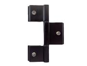 Dobradiça 3 Abas Porta Camarão Aluminio Fermax Preto 2pç