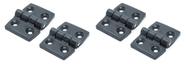 Dobradiça 4 Furos Nylon 35x44mm Barco Lancha Náutica Kit4 Pt