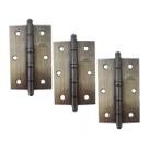 Dobradiça Aço União Mundial 3 1/2'' x 2 5/16'' 2Anéis 3Pçs