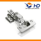 Dobradiça Calço Fixo HD Curva Com Pistao ( Kit Com 50 Unidades )