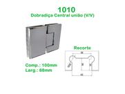Dobradiça central união vidro/vidro para porta e box de banheiro 1 unidade