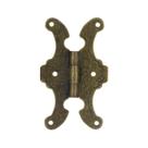 Dobradiça Colonial Borboleta Cor Ouro Velho - Kit 10 un