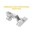 Dobradiça Curva Armário 35mm Amortecedor Click Para Armarios