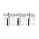 Dobradiça De Aço Reforçada União Mundial 3.1/2'' x 3'' Com Anel Cromada Kit 3 Peças Dobradiça De Aço Reforçada União Mundial 3.1/2'' x 3'' Com Anel Cromada Kit 3 Peças