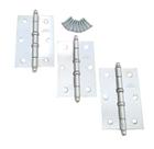 Dobradiça De Aço União Mundial 3.1/2'' x 2.5/16'' Com Anel Cromada Kit 3 Peças Dobradiça De Aço União Mundial 3.1/2'' x 2.5/16'' Com Anel Cromada Kit 3 Peças