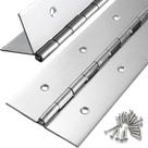 Dobradiça de piano FVSEC Heavy Duty 24x7,6 cm, aço inoxidável, 2 peças
