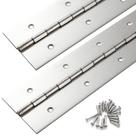 Dobradiça de piano FVSEC Marine Grade Heavy Duty 60 cm x 5 cm em aço inoxidável