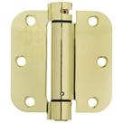 Dobradiça de porta Amazon Basics com fechamento automático de 9 cm x 9 cm em latão polido