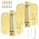 Dobradiça de porta com fechamento automático SOPHIA 8,9 cm, arredondada, 1,6 cm, raio, pacote com 2