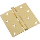 Dobradiça de porta National Hardware N176-644 V512 em latão acetinado
