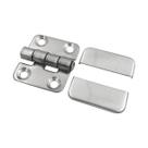 Dobradiça em Aço Inox 4 Furos Com Capa 39 x 39 mm