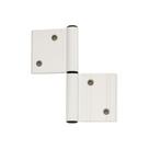 Dobradica encaixe linha 42 dupla sd-333 porta giro abrir aluminio branco gm