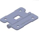 Dobradiça Fixa 57mm DBO Aço Metal Fecho Dobradiça Fixa 57mm DBO Aço Metal Fecho