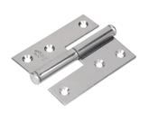 Dobradiça hamburguesa esquerda 80 mm mahler inox 304