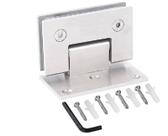 Dobradiça inox 90º descentralizada 1011 para box e porta vidro/alvenaria Dobradiça inox 90º descentralizada 1011 para box e porta vidro/alvenaria