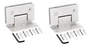Dobradiça inox GV48 90º 1011 para porta de vidro e box - alvenaria/vidro branca Dobradiça inox GV48 90º 1011 para porta de vidro e box - alvenaria/vidro branca