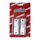 Dobradiça isero kit c/3 - ferro pino reversivel 3 1/2" leve - cromado