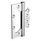 Dobradiça Média de Sobrepor 4 x 3" com Rolamento - Inox Escovado - Soprano