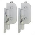 Dobradiça Para Box Automatica Vidro Alvenaria Branco C/ 2Un