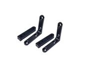 Dobradiça para caixa de joias QCAA 40x8x3 mm preto fosco 4 peças