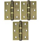 Dobradiça Para Porta Silvana Com Rolamento 891 Embutir 35kg Colonial Com 3 Peças