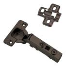 Dobradiça Preta com Amortecedor Hafele Reta 315.20.750 Com Calço Copo 35mm