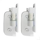 Dobradiça Simples Porta De Vidro Box 1115 Branco 2 Unidades