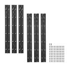 Dobradiças contínuas e de piano, pacote com 6, 30 cm, aço inoxidável 304 preto Dobradiças contínuas e de piano, pacote com 6, 30 cm, aço inoxidável 304 preto