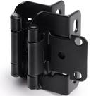 Dobradiças de gabinete DecoBasics 1/2" Overlay Black 5 pares
