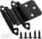 Dobradiças de gabinete DecoBasics 1/2" Overlay, preto fosco, 10 unidades