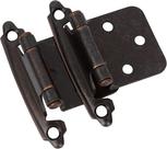 Dobradiças de gabinete DecoBasics, bronze polido a óleo, 25 pares, fecho automático
