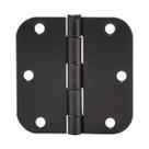 Dobradiças de porta Amazon Basics, robustas, arredondadas, 5/8, raio, pacote com 18