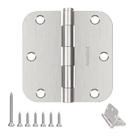 Dobradiças de porta AmzGod Brushed Nickel, pacote com 36 unidades de níquel acetinado de 9 cm