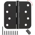 Dobradiças de porta AmzGod Matte Black, 4x4 polegadas, pacote com 24 unidades com raio de 5/8 Dobradiças de porta AmzGod Matte Black, 4x4 polegadas, pacote com 24 unidades com raio de 5/8