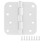 Dobradiças de porta Design House, pacote com 12, 10 cm x 10 cm, aço branco